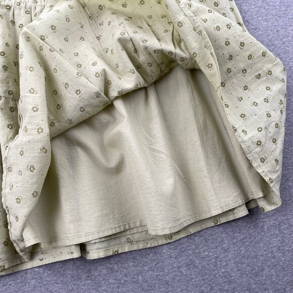 NWOT BP Nordstrom Green Disty Floral Tiered Cotton Skirt Fairy Soft Grunge Boho - Picture 8 of 10